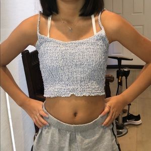 brandy melville ruffle tank top